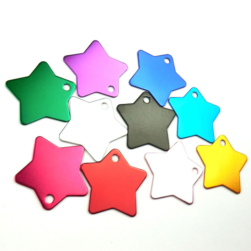 Standard Pet Tag - Aluminium Star Shape Pet ID Tag - Name On - Lets Get ...